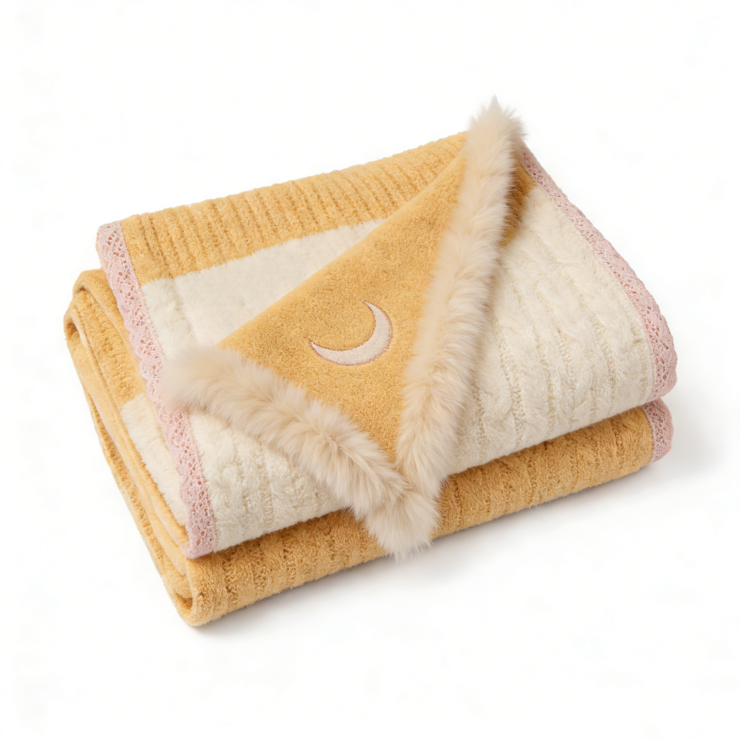 Crescent Moon Faux Fur Towel