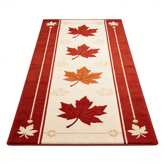 Diagonal Maple Leaf Rug