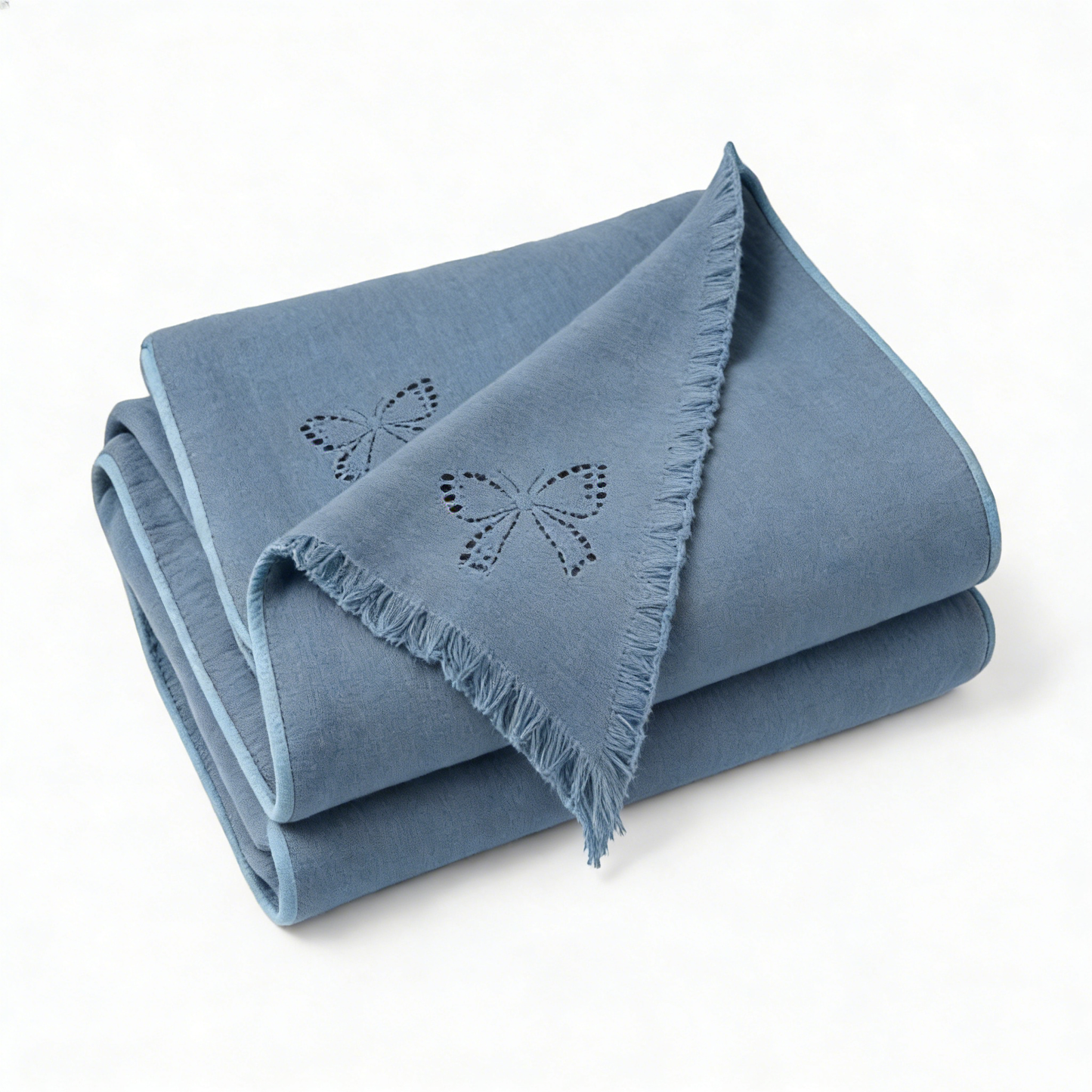 Denim Blue Butterfly Towel