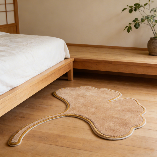 Ginkgo Leaf Shaped Rug