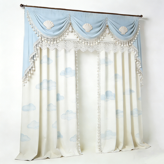 Cloud Seashell Valance Curtains